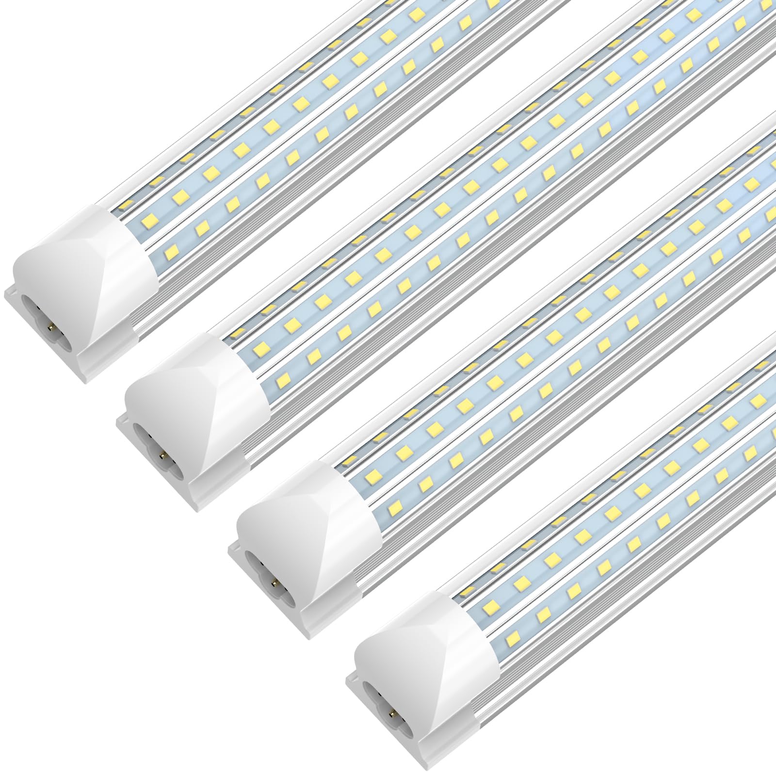 SHOPLED LED Shop Light 8FT, 90W 11700 LM 5000K Daylight White, Linkable T8 Ceiling Light Fixtures, D-Shape, 8 Foot LED Shop Lights for Garage, 4 Pack(2 pack only)