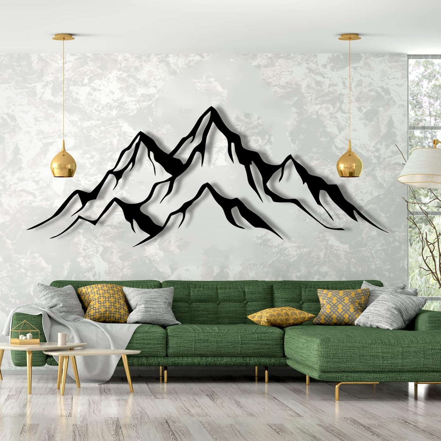 Mountain Modern Wall Decor, Mountain Metal Wall Decor