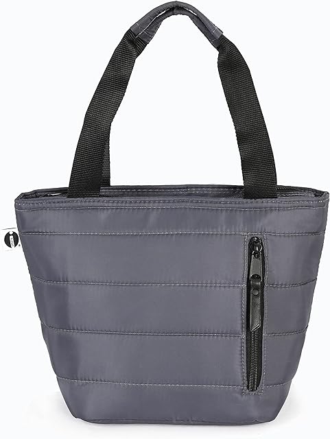 ITAVL Insulated Lunch Bag for Adults/Women/Kids, Portable Soft Cooler Bag,Reusable Lunch Tote Bag for Work/School/Picnic, 8 Cans (Slate Grey)