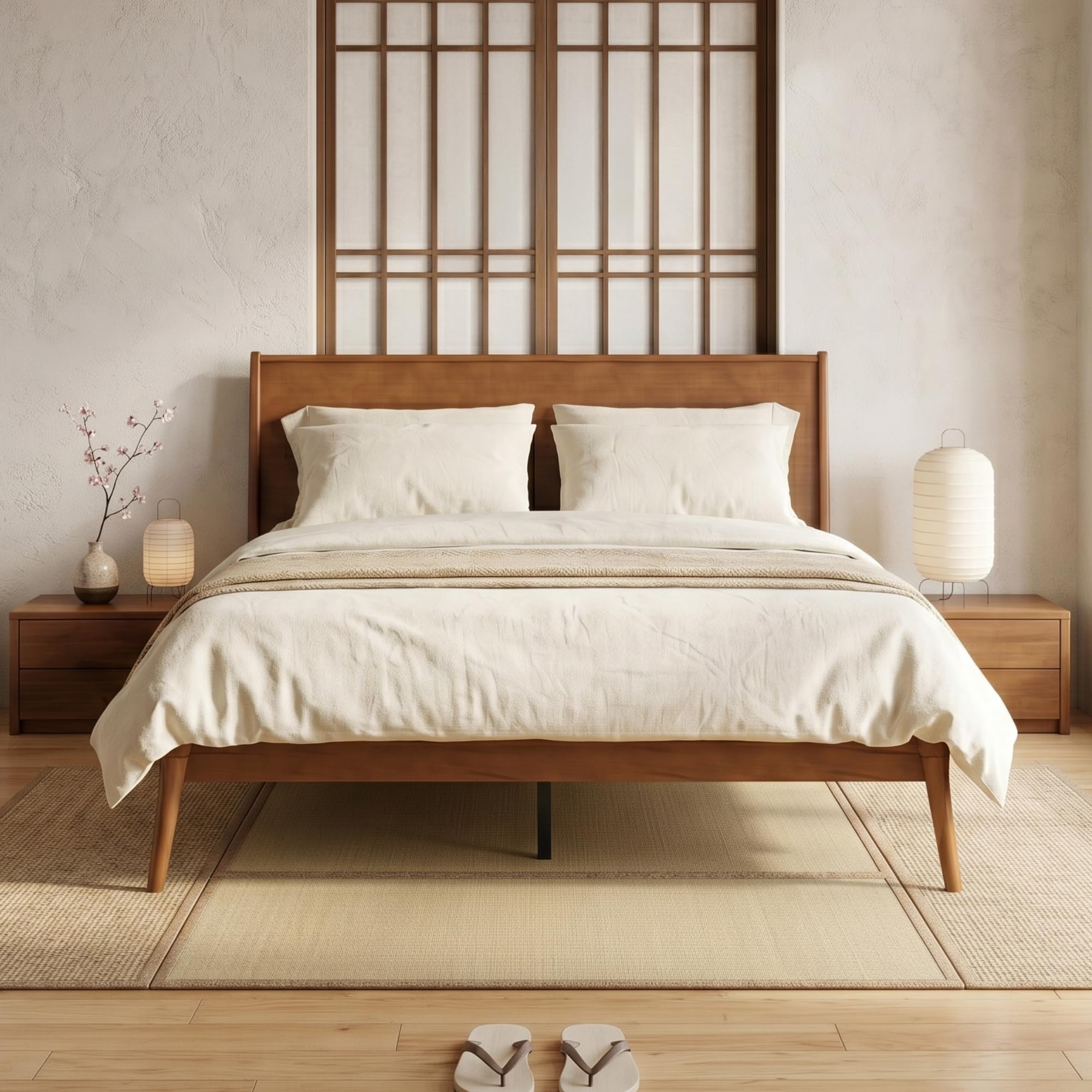 Photo 1 of Merax Queen Bamboo Platform Bed Frame