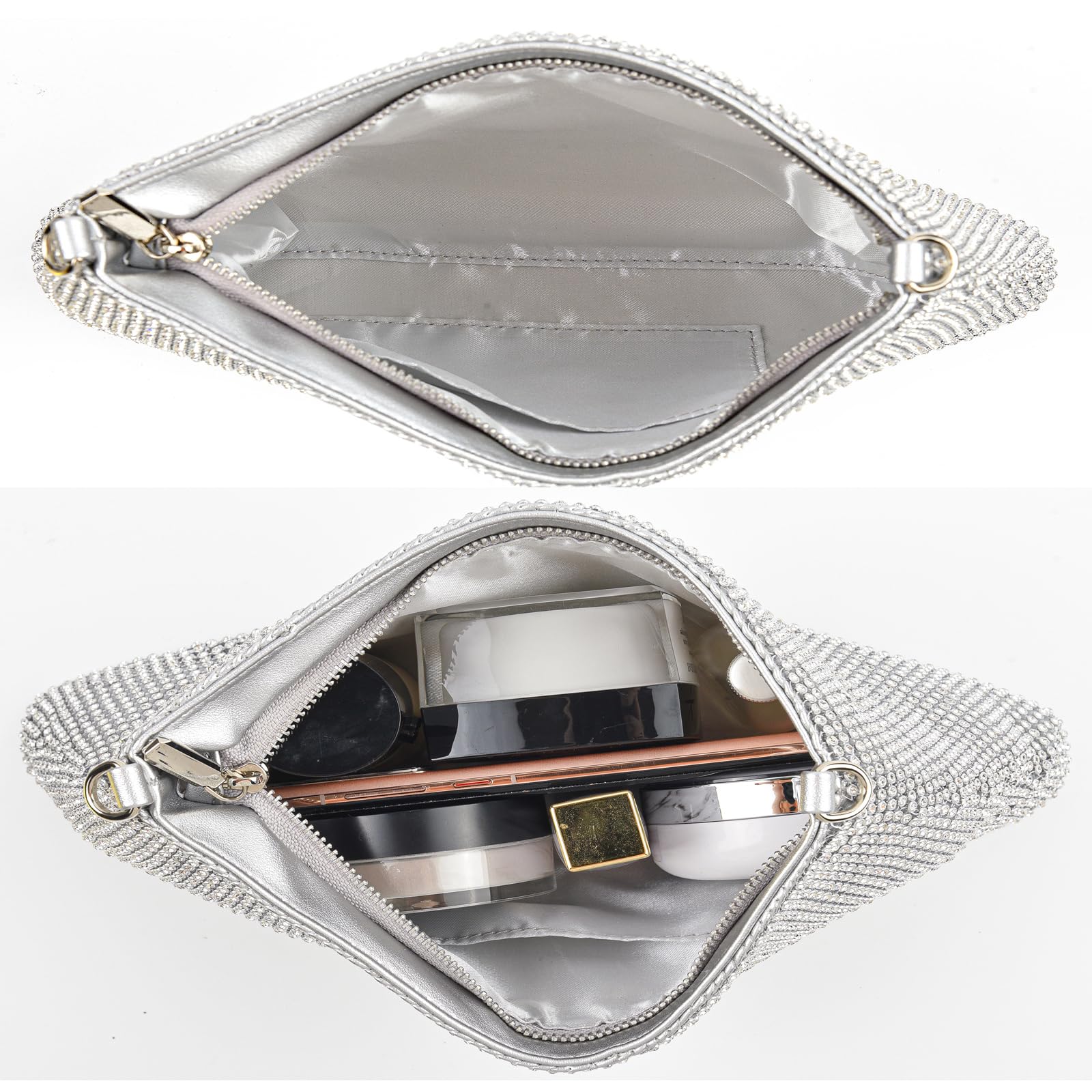 Valleycomfy - Bling Evening Clutch Bag, cluth Donna
