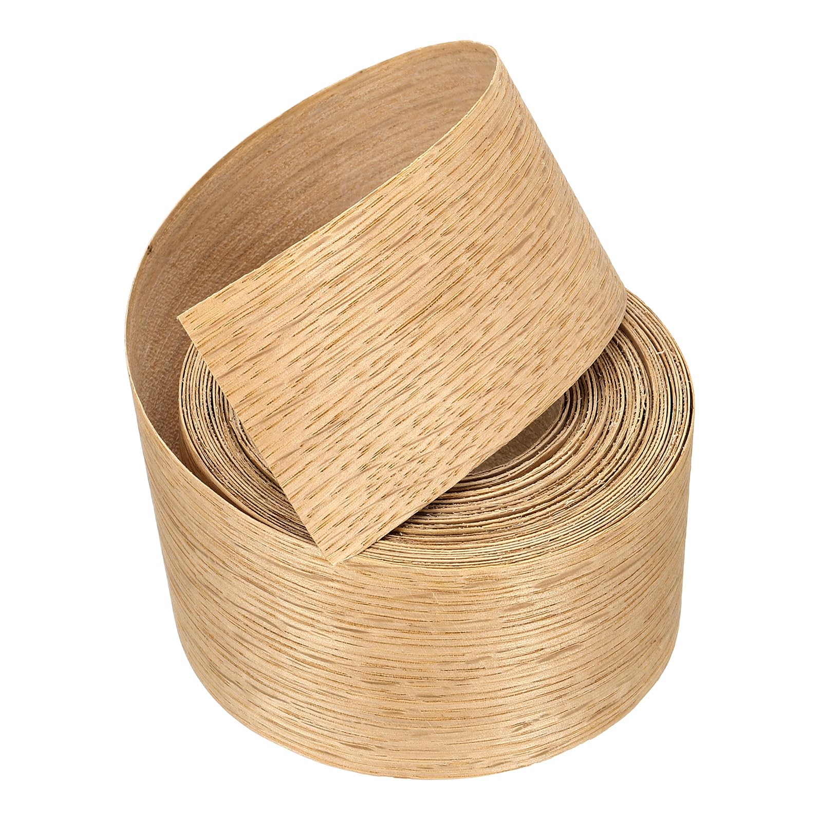 sourcing map 7.62m x 51mm Wood Edge Banding, Pre-Glued Iron on Edging Strip, Plywood Wood Grain Repair Tape for Cabinet Repair, Furniture Restoration, Handicraft DIY, Red Oak