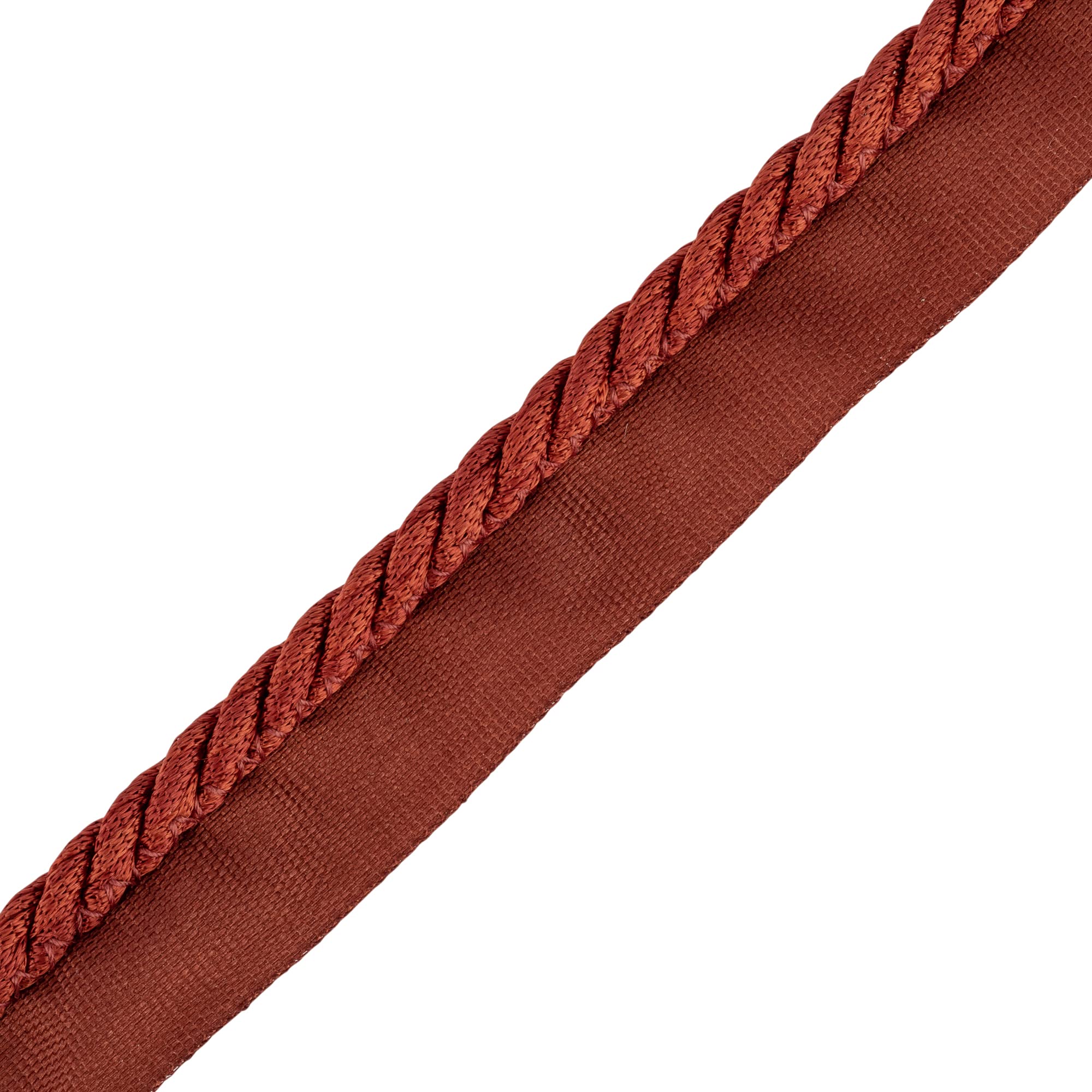 Flange Cord - 19mm Cotton Piping Cord for Sewing, Cushions, Upholstery Ribbon Cord Flanged Piping Trim Cushion Piping Sewing Thread Plait Furnishing Flange Cord Piping for Cushions (Terracotta,1m)