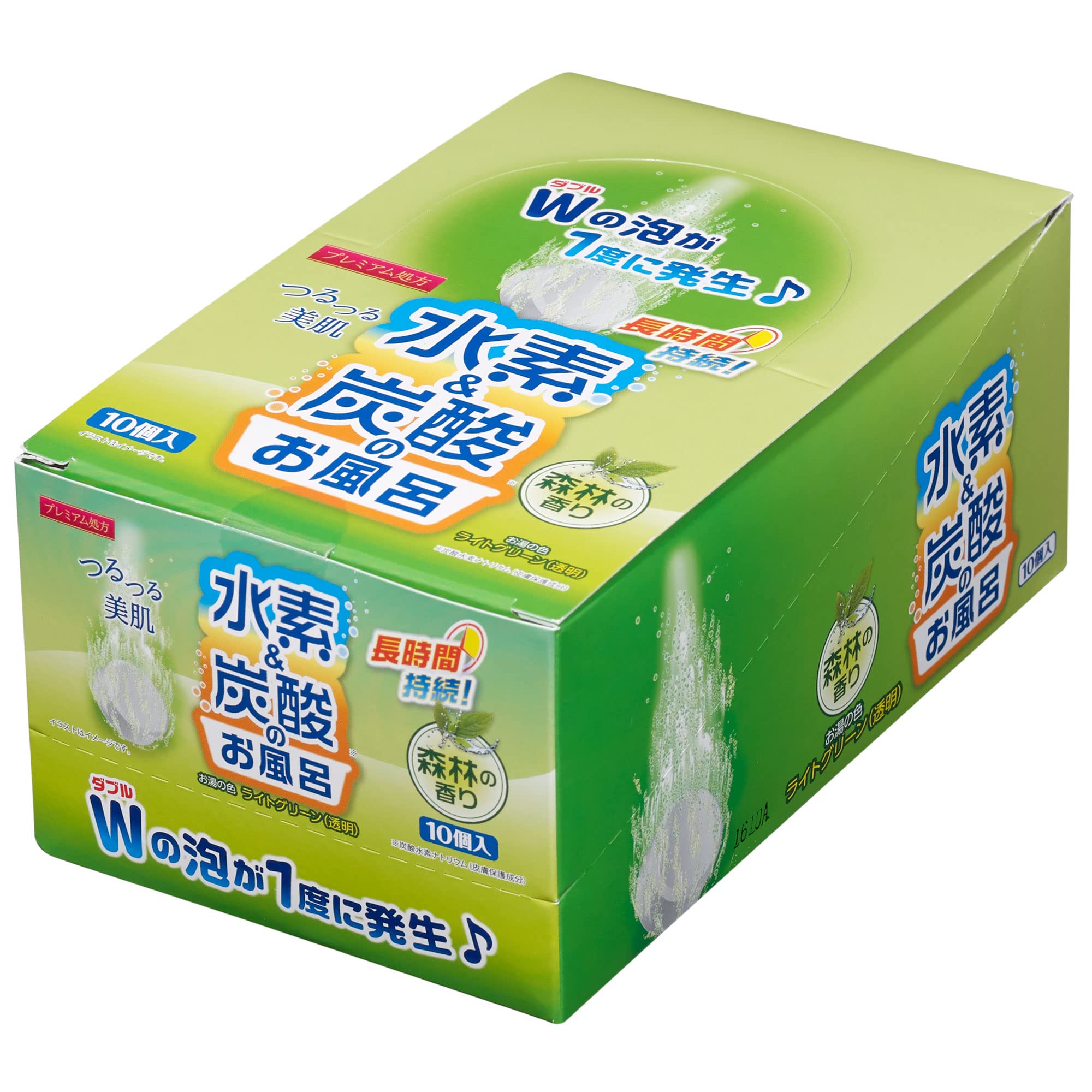 水素＆炭酸お風呂 10個入 Amazon | 水素&炭酸のお風呂 (森林) | ドクターズチョイス | 炭酸入浴