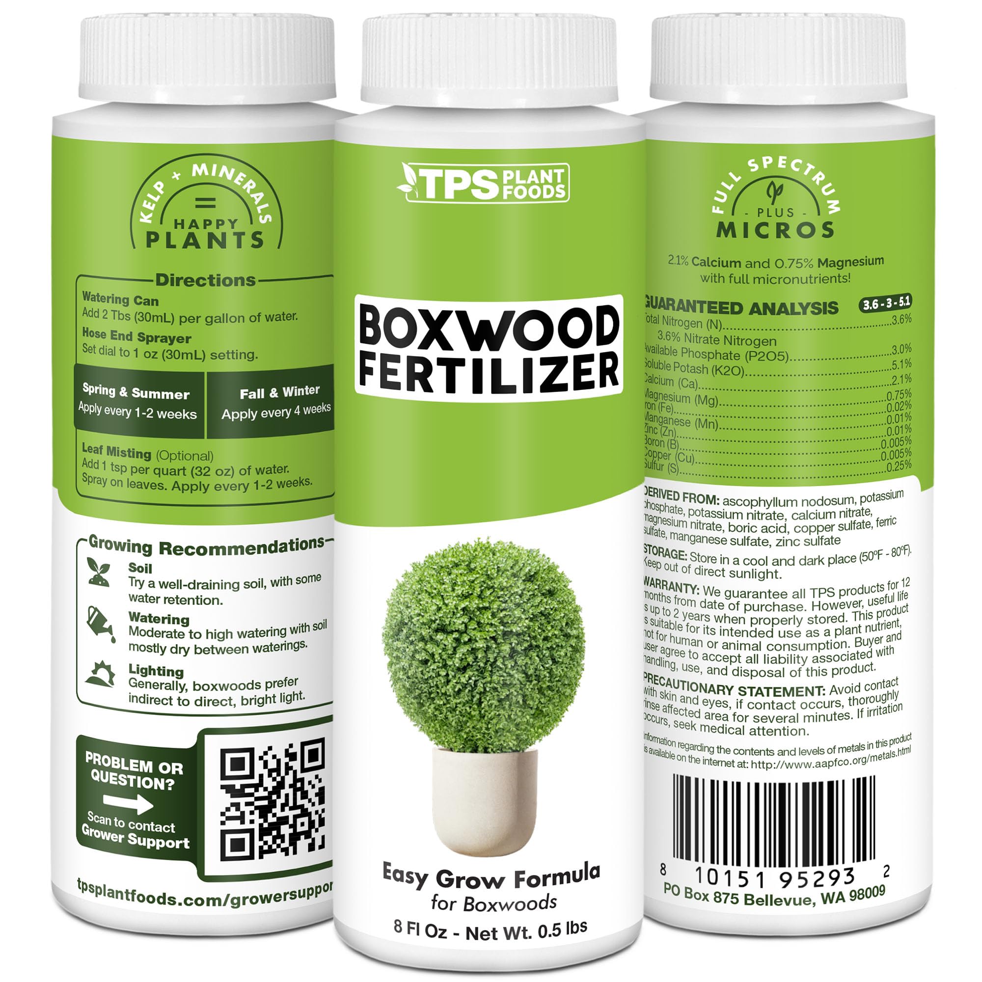 Amazon.com : Boxwood Fertilizer  Liquid Plant Food for Dense Growth, Rich  Green Foliage, & Stronger Roots, 8 oz : Patio, Lawn & Garden