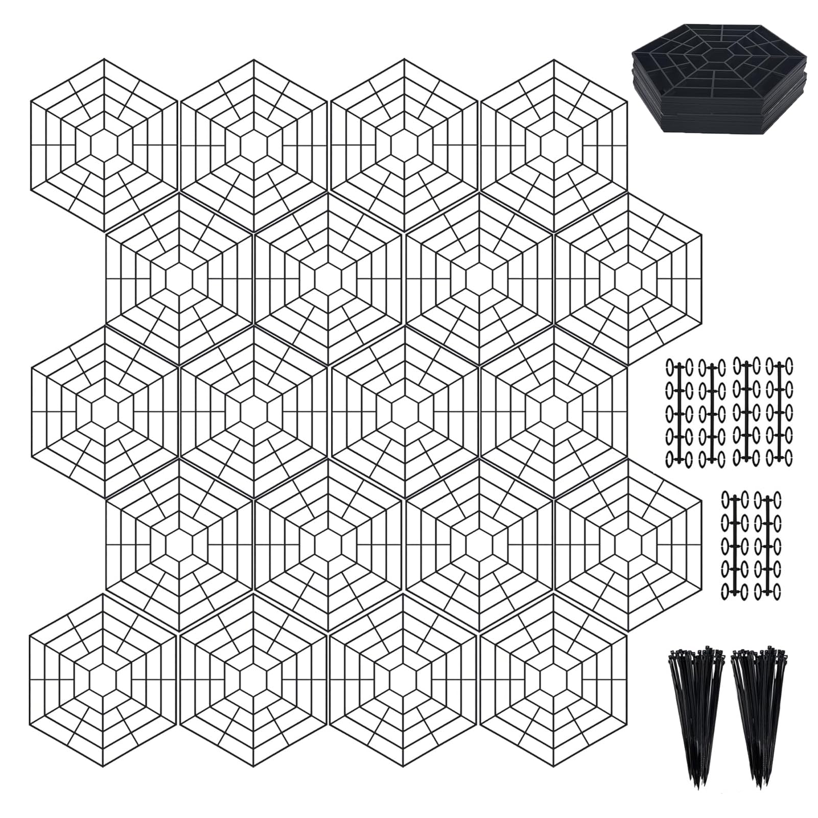 Pond Netting, 20 Pack Plastic Pond Cover Floating Predator Protection Net for Pond Against Herons, Cats for Ponds and Water Gardens