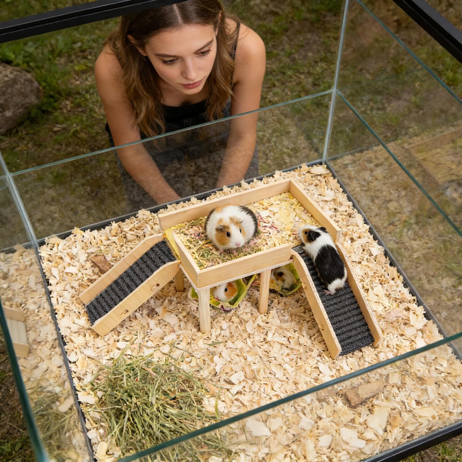 Hamster Hängematte mit Treppe 2-stöckige Hütte