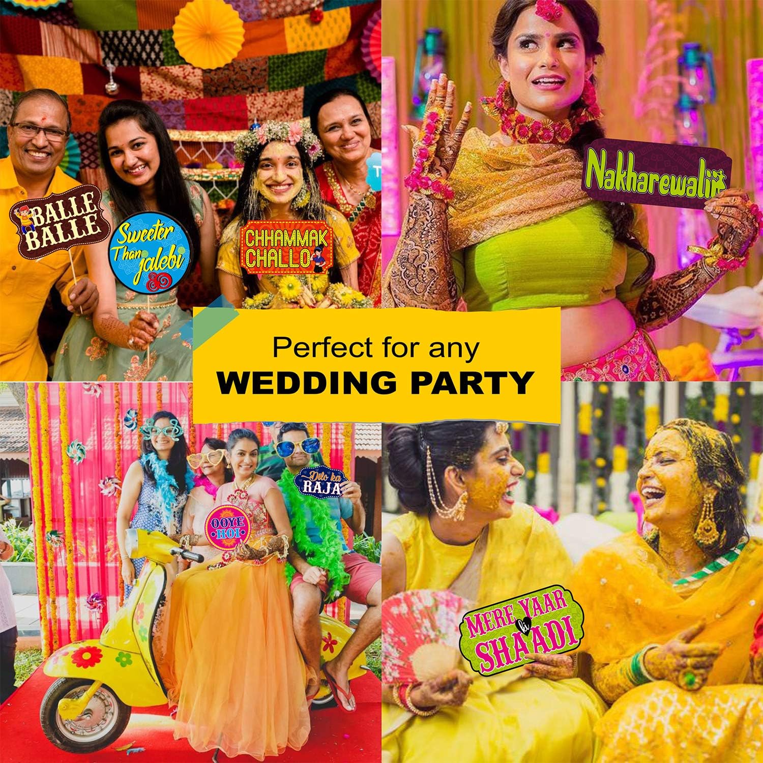 Set of 29 Funny Wedding Family Party Photo Booth Props Craft Item