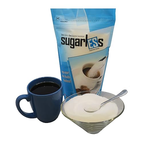 Miniatura 4 de Health Garden Edulcorante de mezcla de eritritol y stevia sin azúcar, totalmente natural, sin OMG, Kosher, apto para dieta cetogénica (1 libra)