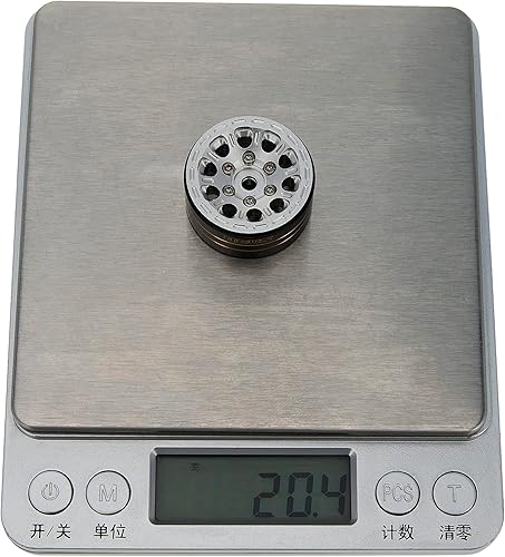 Miniatura 6 de MEUS RACING Juego de 4 ruedas de metal y latón 10 Beadlock con adaptador hexagonal extraíble de 0157in para 118 TRX4M Axial SCX24 Gladiator Bronco