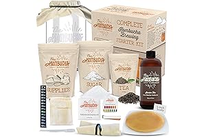 Organic Kombucha Home Brewing Starter Kit: Brew Unlimited Kombucha Goodness!