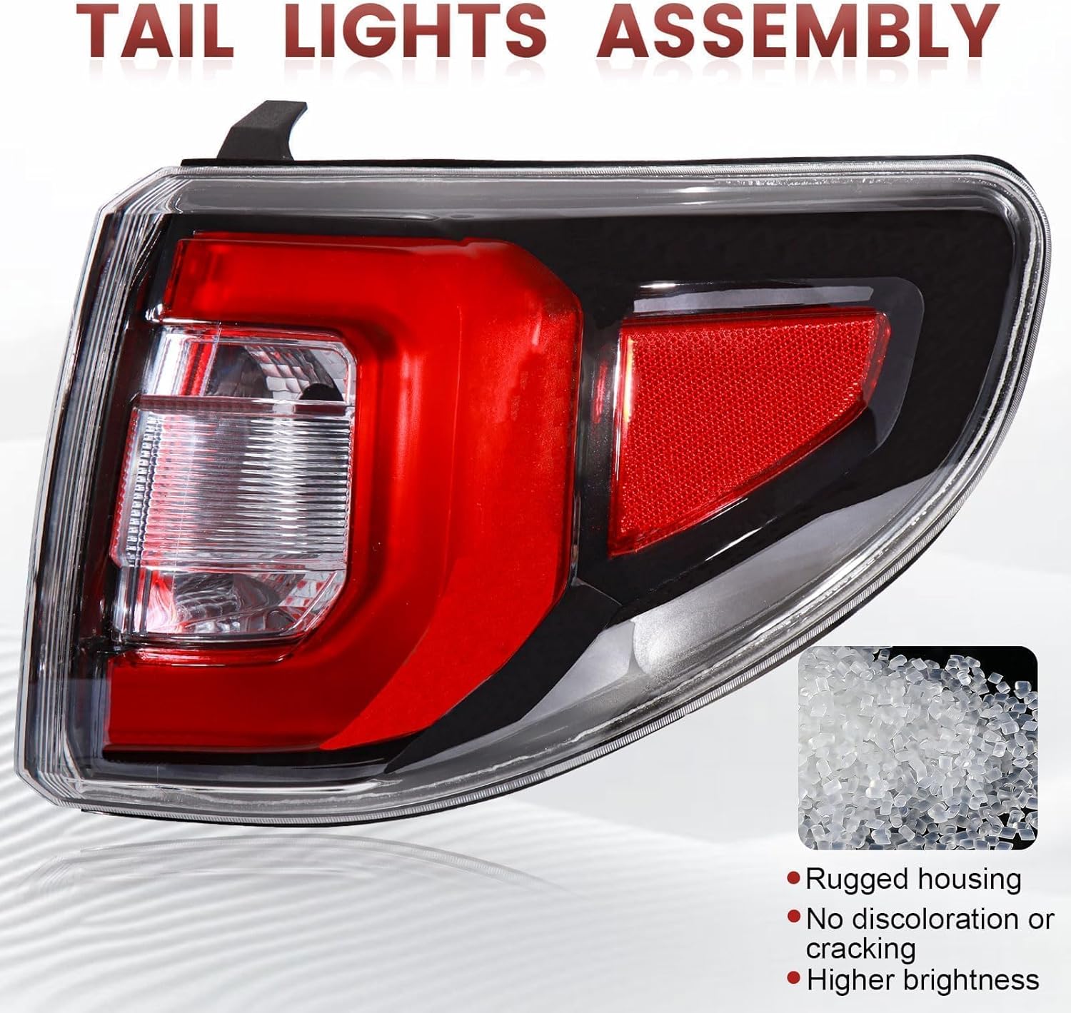 Tail Lights Outer Assembly Compatible with 2013-2016 GMC Acadia 2017 Acadia Limited,Left Driver Side Rear Light Taillights Replacement # 84051375