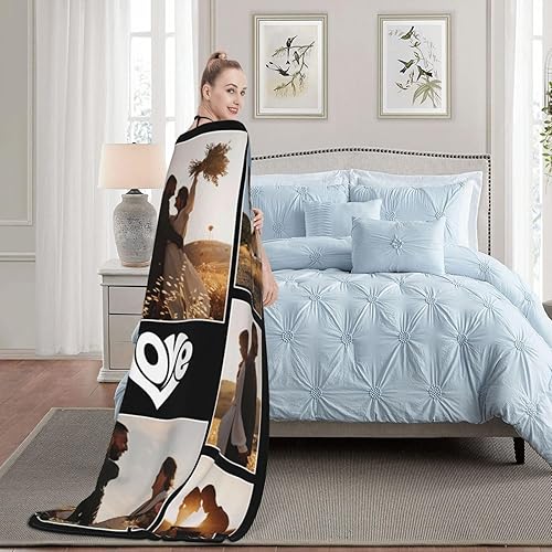 Miniatura 3 de XIAYUEHUA Manta personalizada con foto manta personalizada con imagen para regalos de pareja mantas de franela personalizadas para adultos niños