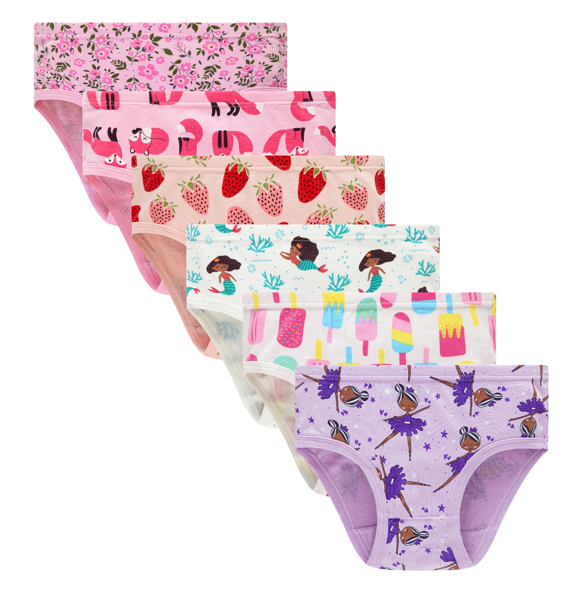 Family Feeling Little Girl Underwear Toddler Panties Big Kids Undies Soft 100% Cotton