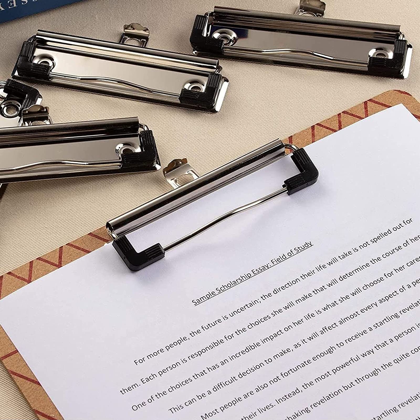 Portablocco In Alluminio A4 - Con Morsetto Metallo, Guida Misurazioni - Per Ufficio, Scuola, Esterno - Foto 2