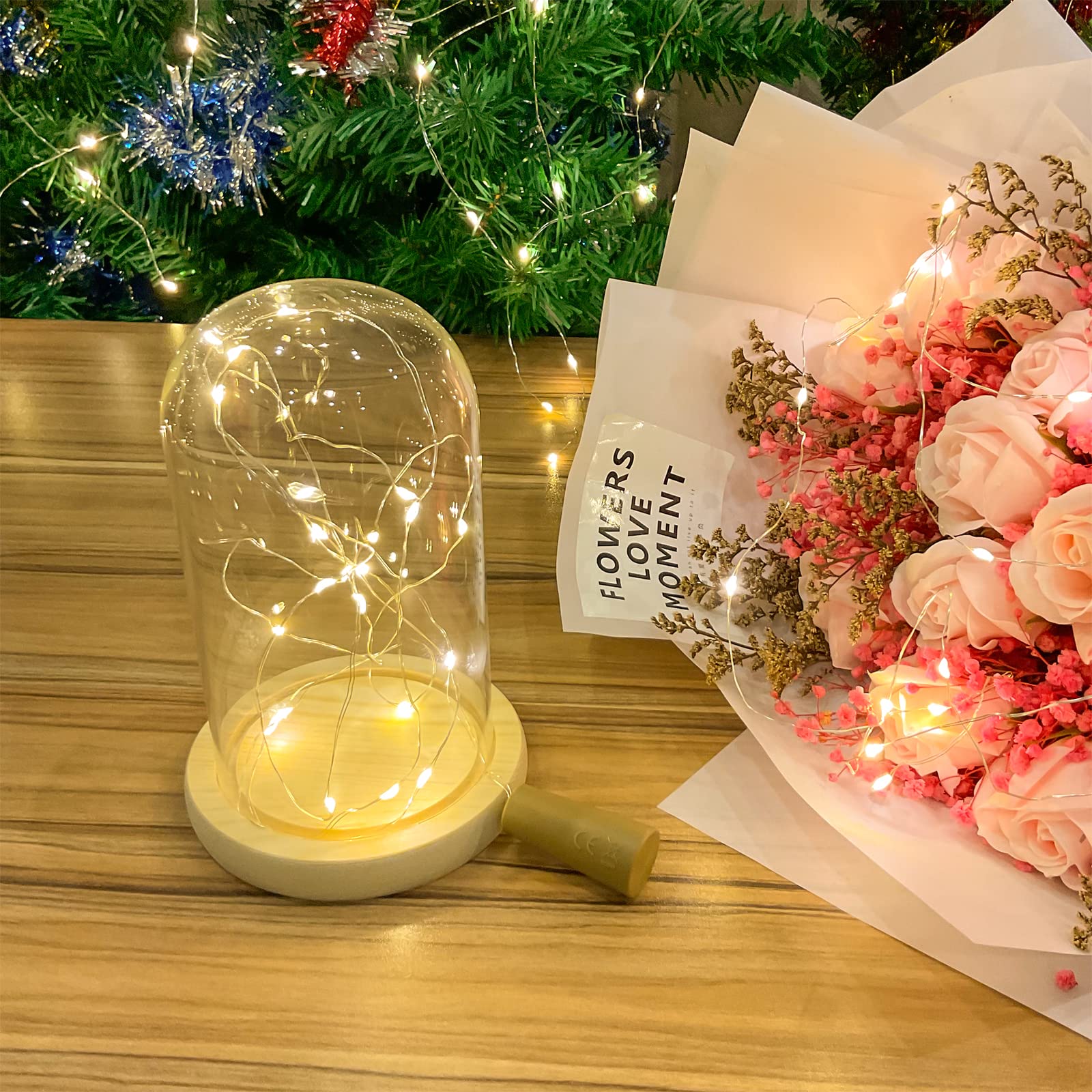 Etinga Confezione da 30 mini luci a forma di bottiglia di vino con sughero, 20 LED, 1,8 m, per barattoli fai da te, Halloween, Natale, decorazioni per feste, matrimoni (confezione da 30, bianco caldo)