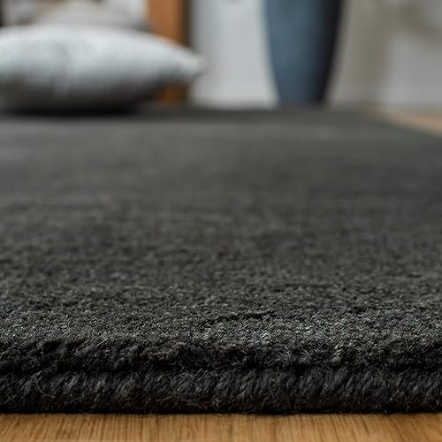 Miniatura 4 de SAFAVIEH Himalaya Collection - Alfombra decorativa, 3 x 5 pies, carbón, lana hecha a mano, ideal para zonas de alto tráfico en entrada, sala de