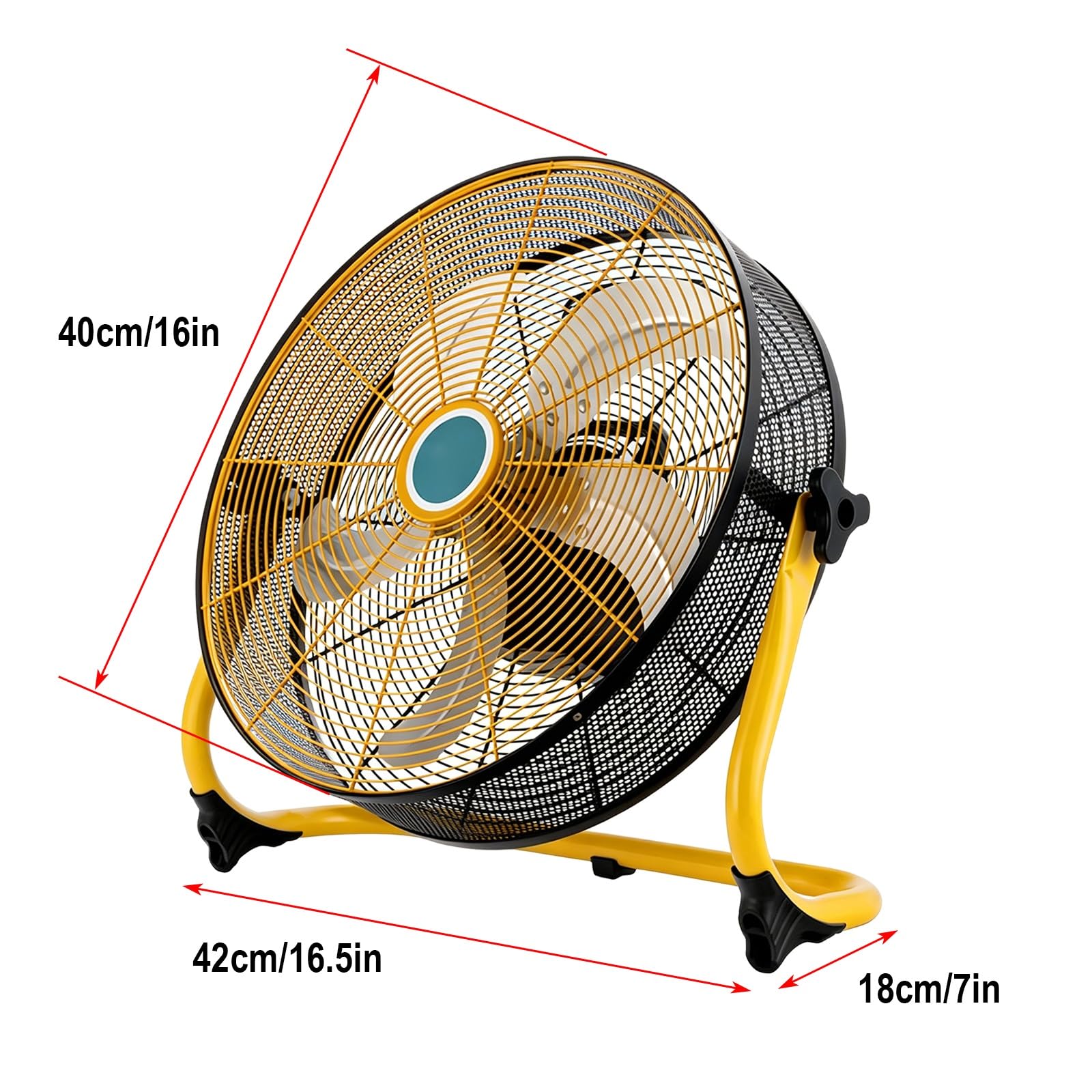 Ventilador Solar Potente, Ventilador con Placa Solar y Batería 8000mAh, 12 Velocidades Metal, Inclinación 90°