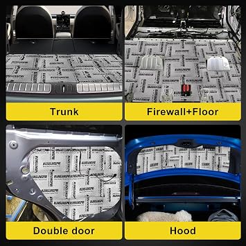 Sound Deading Material for Cars, 80mil (2mm) 36 sqft (3.4 sqm) Car Sound Deadening Mat, Butyl Automotive Sound Deadener, Noise Insulation and Vibration Dampening Material (33 pcs)
