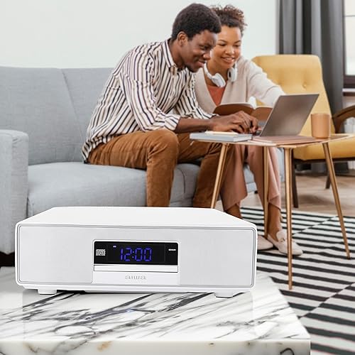 Miniatura 6 de AIWA - Altavoz Exos Home, sistema de sonido RMS de 30 W premium con reproductor de CD, conectividad Bluetooth, radio FM, entrada digital óptica,