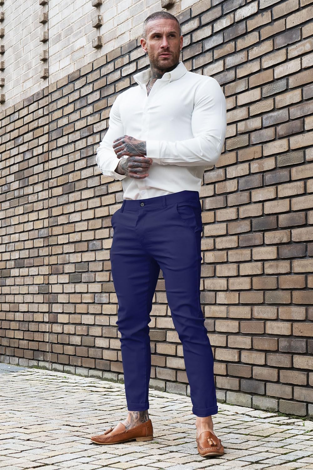 GINGTTO Mens Dress Pants Slim Fit Chino Pants for Men Stretch - Image 7