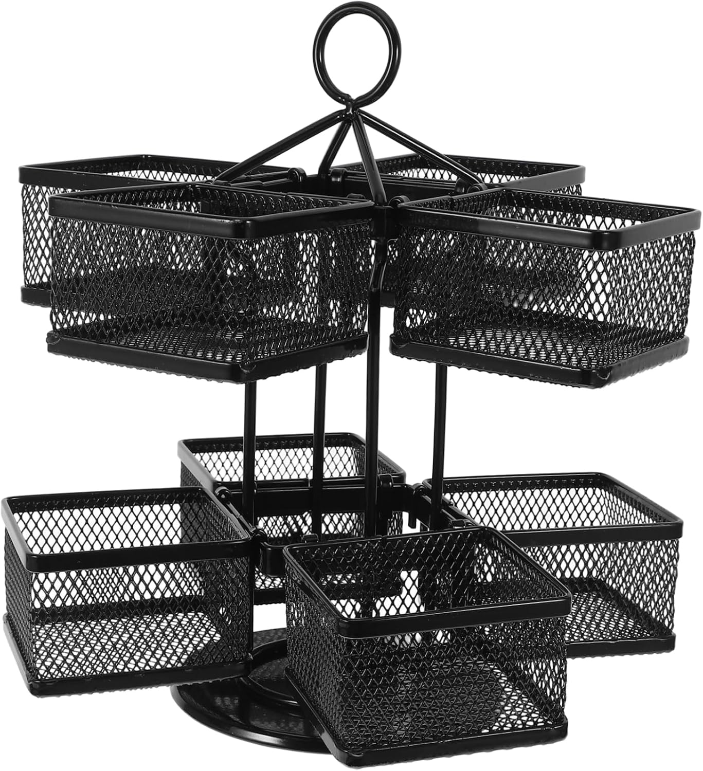 Ciieeo 360degree Tea Bag Rack Tea Bag Plate Organize Box Storage Holders for Countertop