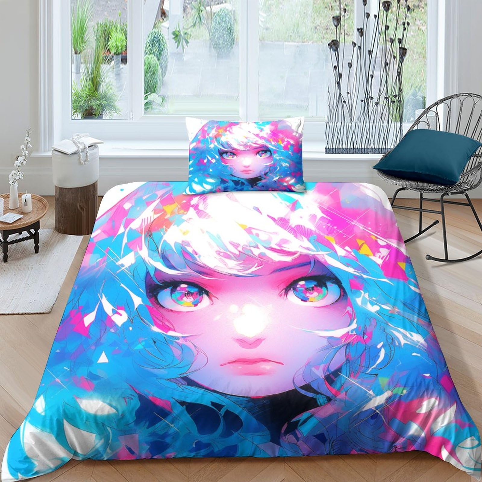 Housse de couette enfant 3D 135x200cm avec taies en microfibre