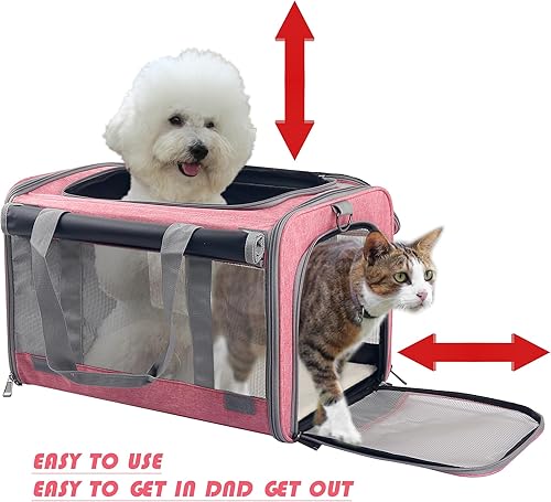 Miniatura 2 de Dog Soft-Sided Carriers Cat Soft-Sided Carriers Dog Carriers Cat Travel Carrier Dog Travel Bag Reptile Carrier Squirrel Carrier Guinea Pig Rosado