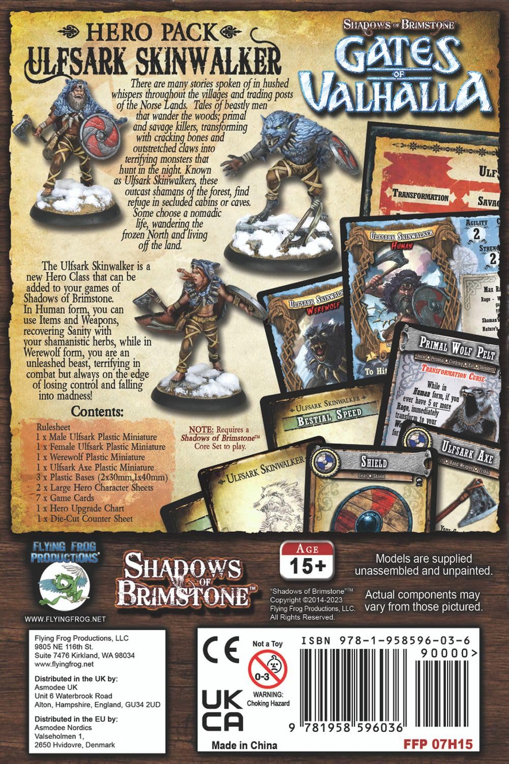 Shadows of Brimstone Ulfsark Skinwalker Hero Pack