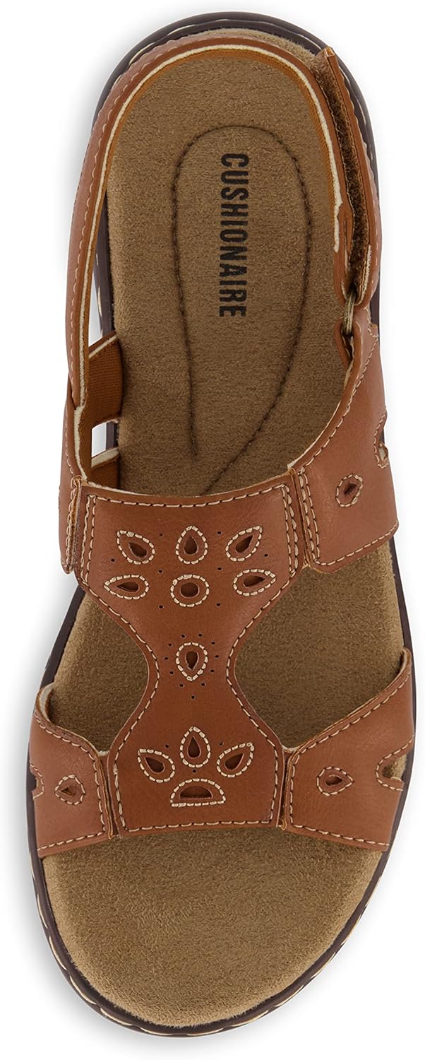 CUSHIONAIRE Women's Briar comfort sandal +Comfort Foam