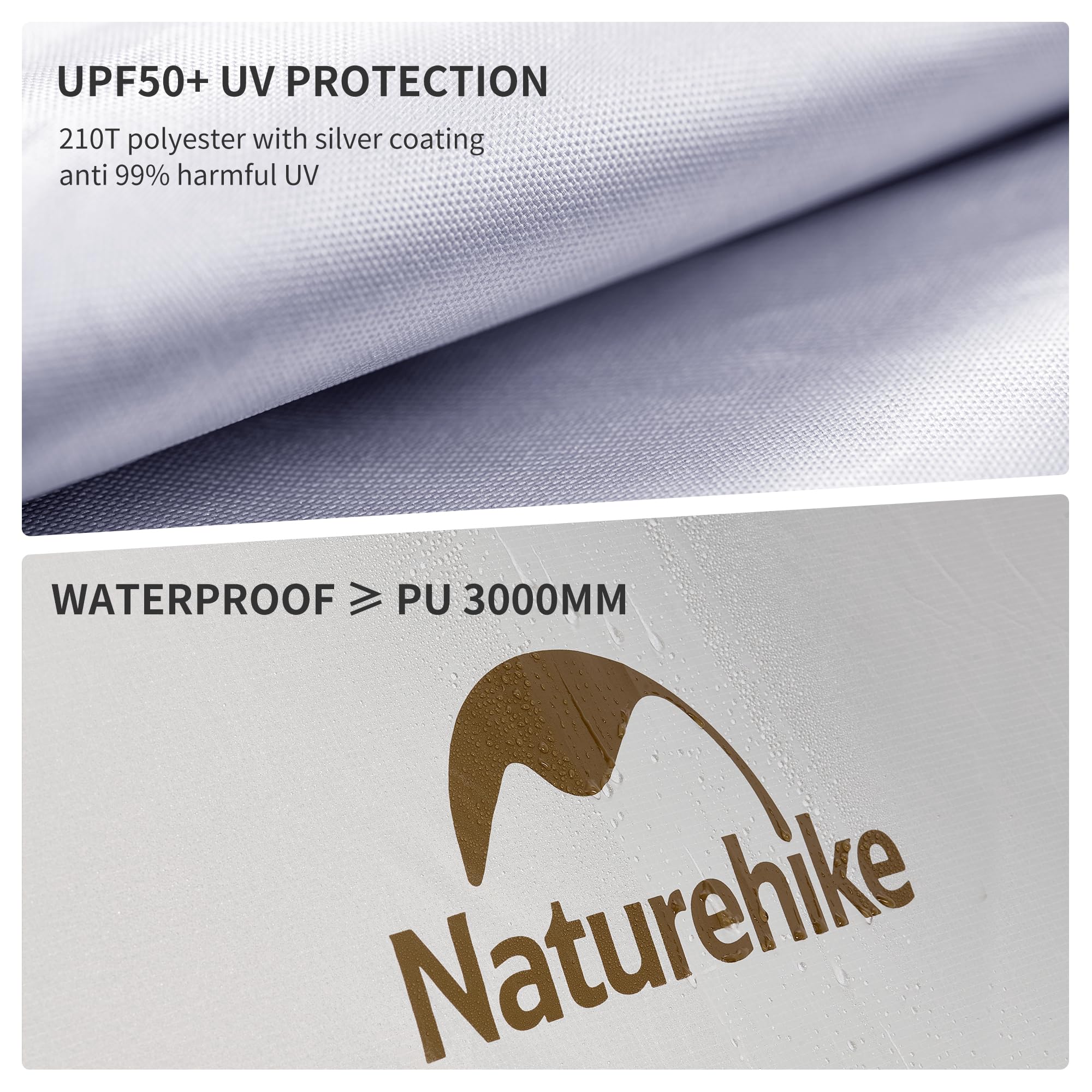 Naturehike Cloud Creek Tienda de campaña ultraligera 7001 para 2/3 personas, protección solar de aluminio y resistente al agua, para mochileros, senderismo, aventuras al aire libre (gris/2 personas)
