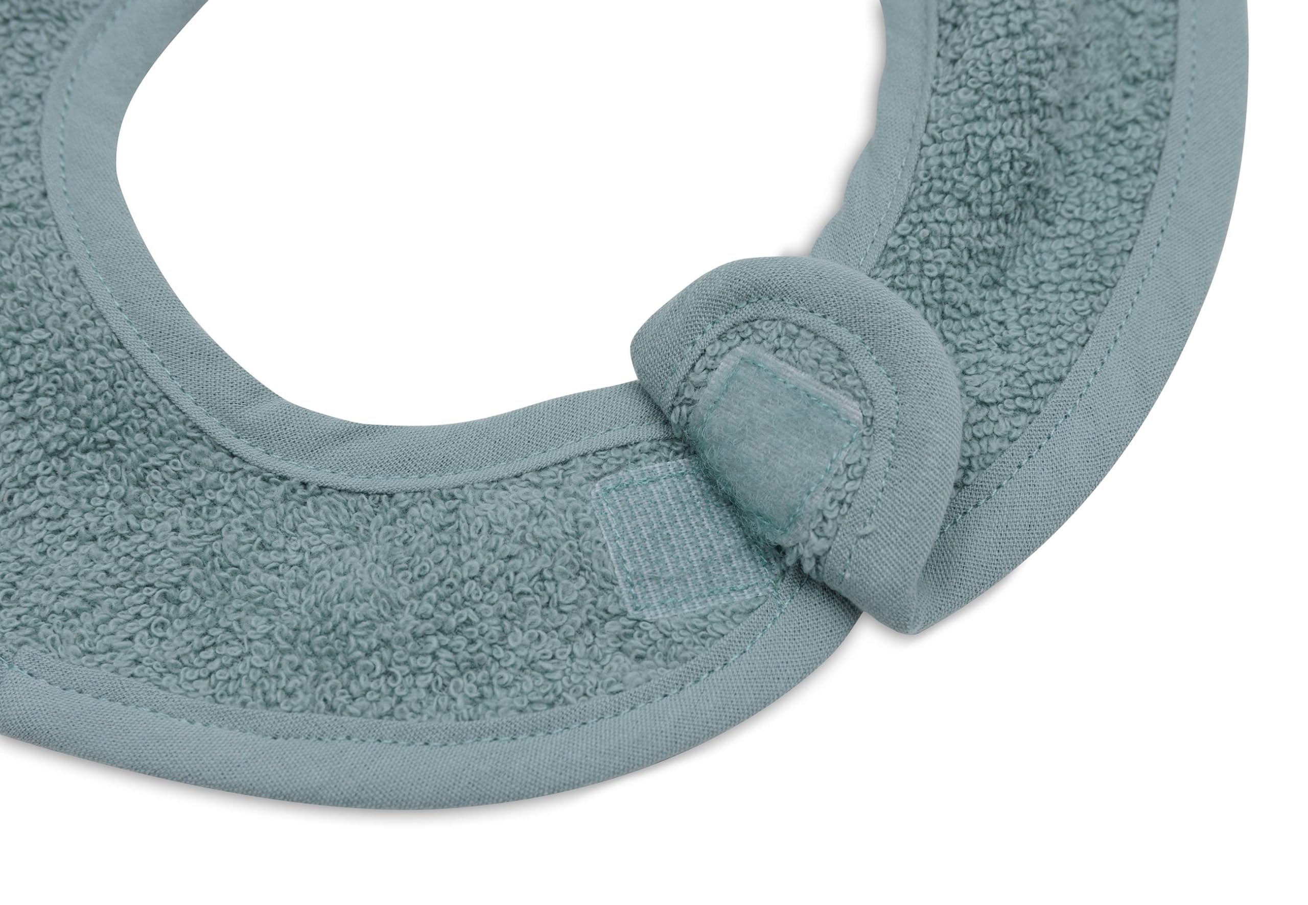 Jollein Śliniaczek dla niemowląt - frotte, Sea Green/nugat/Biscuit - 3-pak - 100% bawełna - z zapięciem na rzepy - śliniaczek niemowlęcy - śliniaczek dla niemowląt