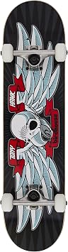 Birdhouse Skateboards Beginner Grade Tony Hawk Flying Falcon Complete Skateboard 7.5", Black
