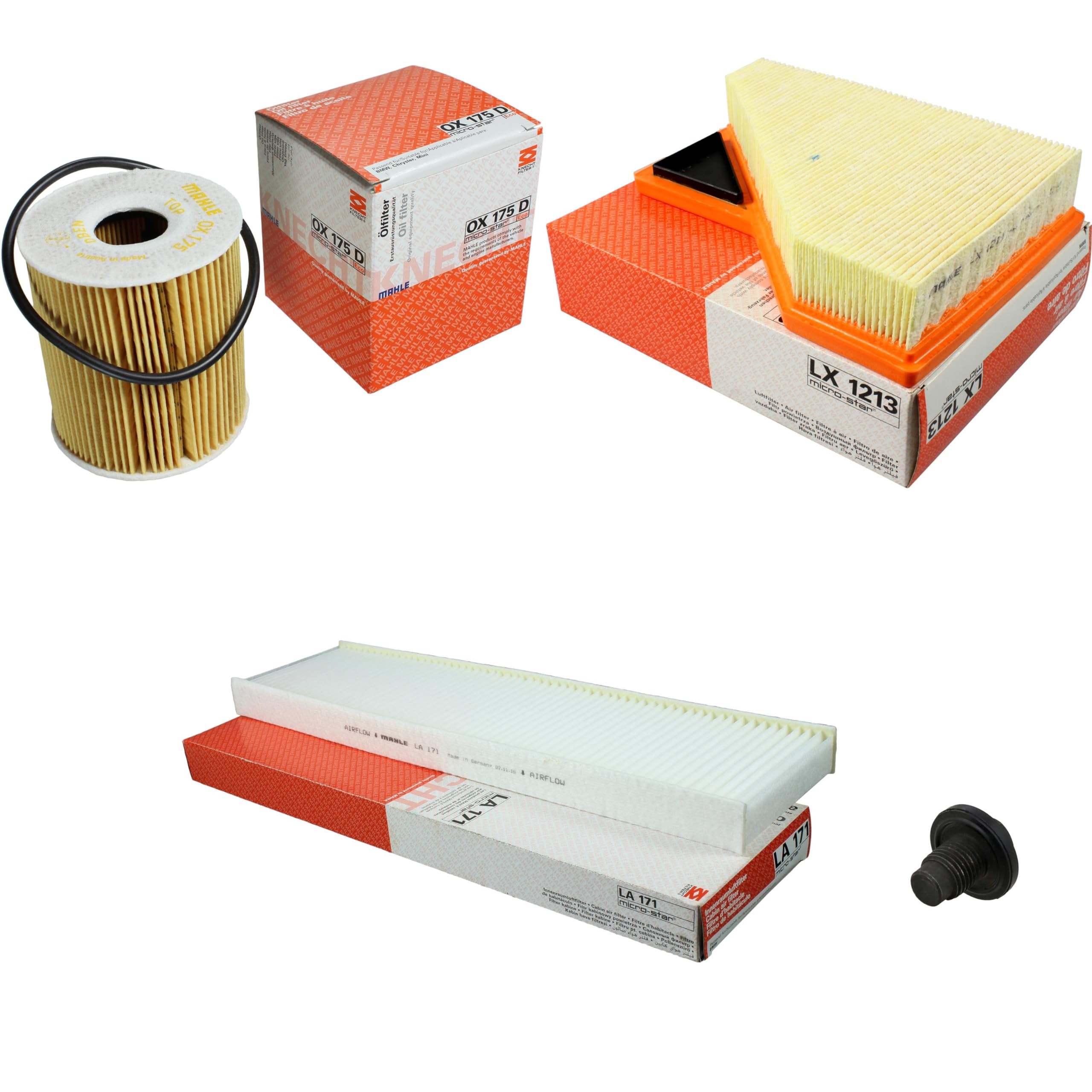 Paquete de inspección Kit de mantenimiento con filtro de aceite OX 175D, filtro de aire LX 1213, filtro de cabina LA 171, tornillo de cierre