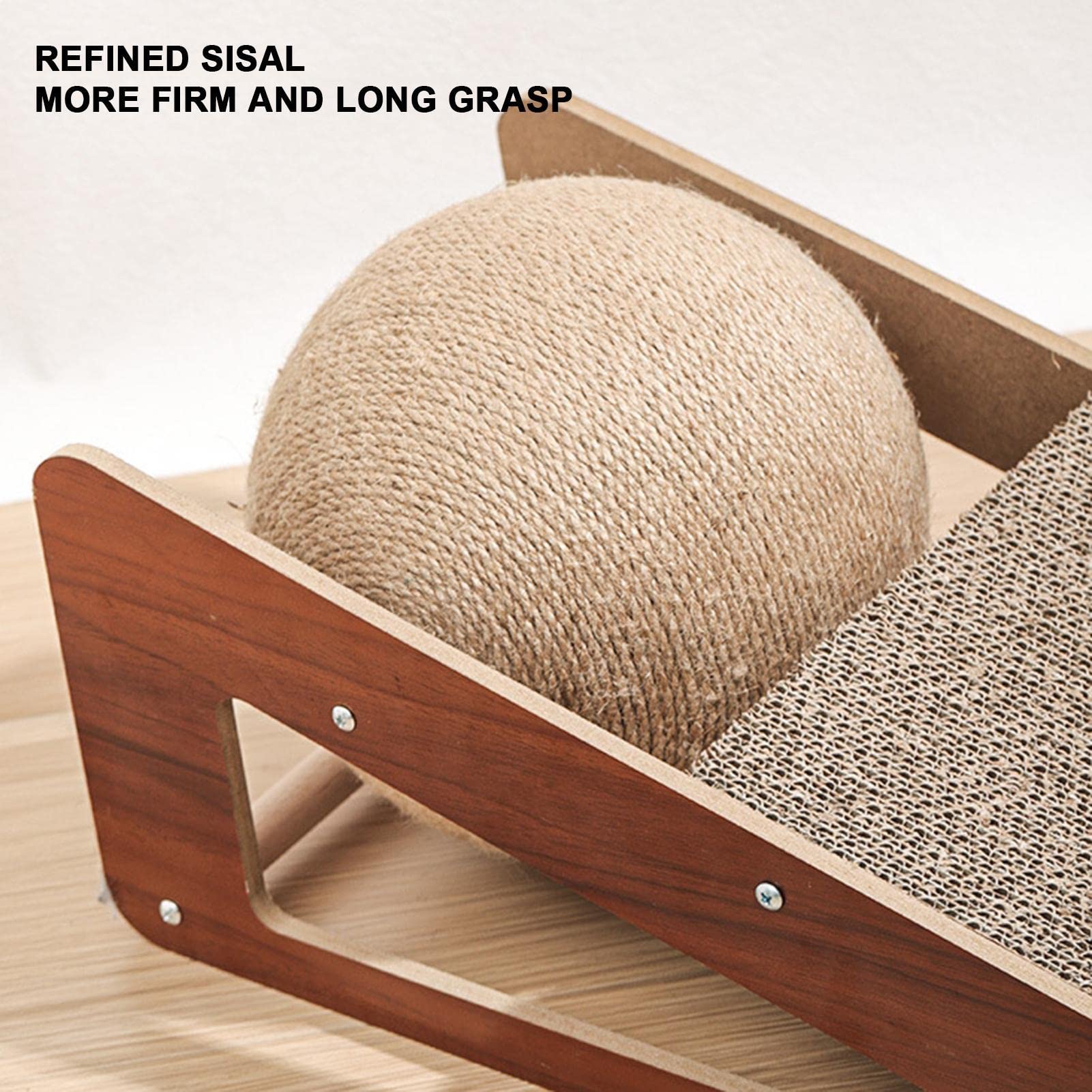 3 Almohadillas para rascar Gatos,Rascador para cartón | Pelota para rascar sisal Natural, cartón para rascar Gatos para Gatos pequeños y medianos