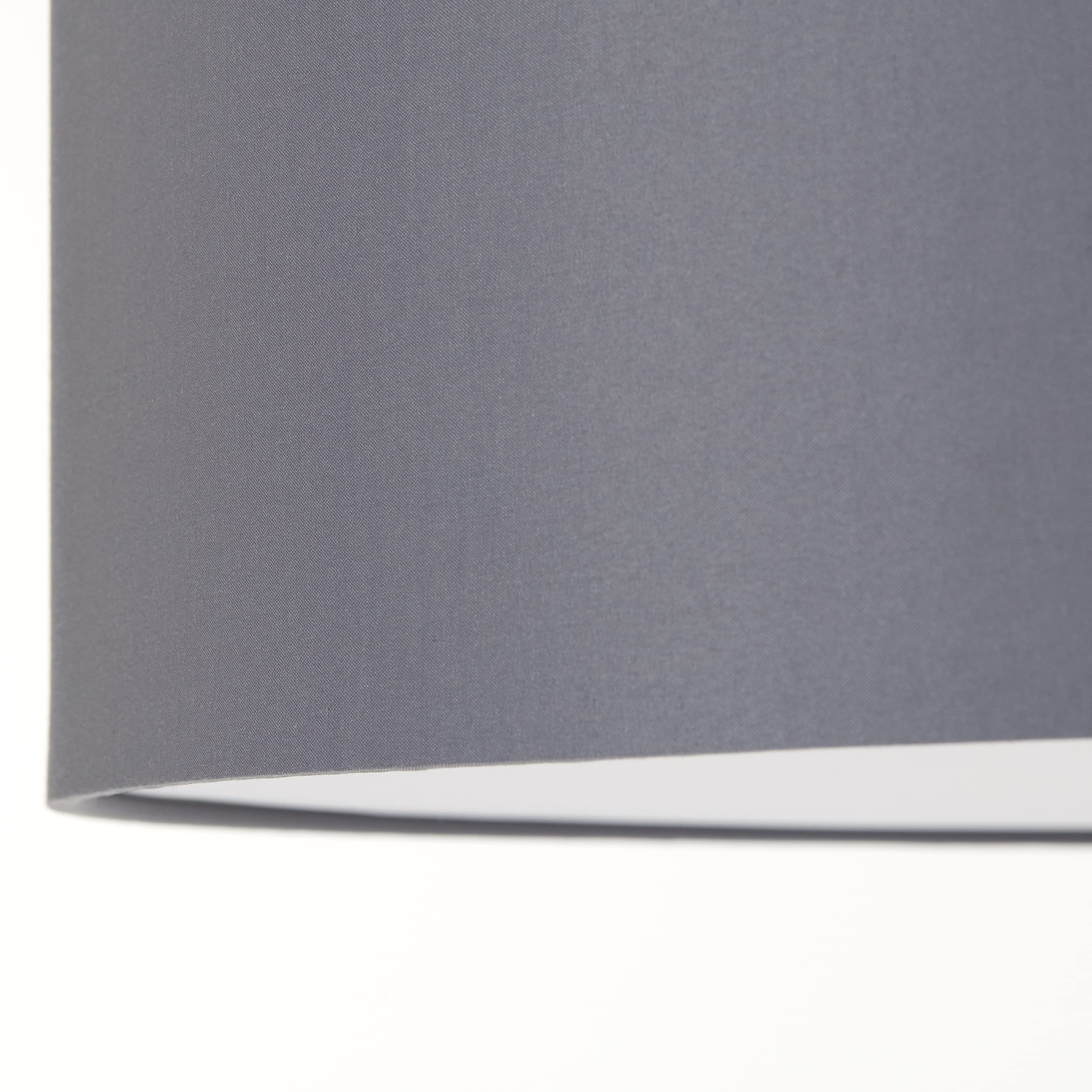 Brilliant runde Textil Deckenlampe - dekorative XXL-Deckenleuchte mit grauem Textilschirm - dimmbar über externen Dimmer - mit 3 E27-Fassungen - aus Metall/Textil, in grau/chrom - Ø 60cm & 27cm Höhe