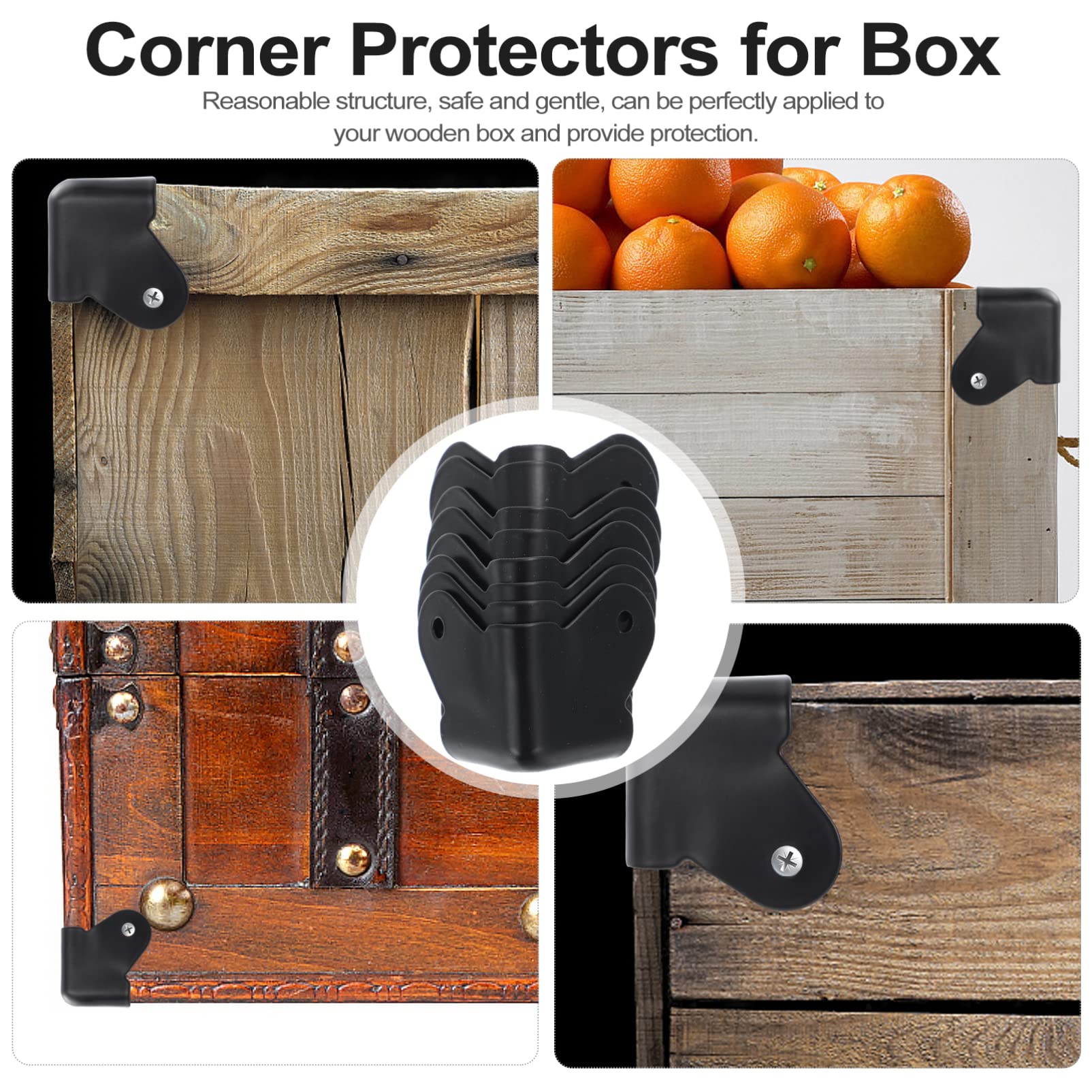 VILLFUL 8Pcs Wooden Jewelry Box Corner Guards Simple Corner Protectors for Jewelry Cases Safe and Elegant Edge Protection for Boxes and Cases - Image 2