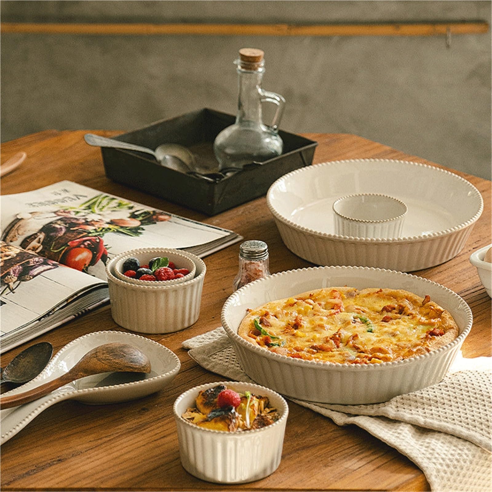 Plat Four Pizza Pans Ceramic Baking Dishes for The Oven Plat Gratin