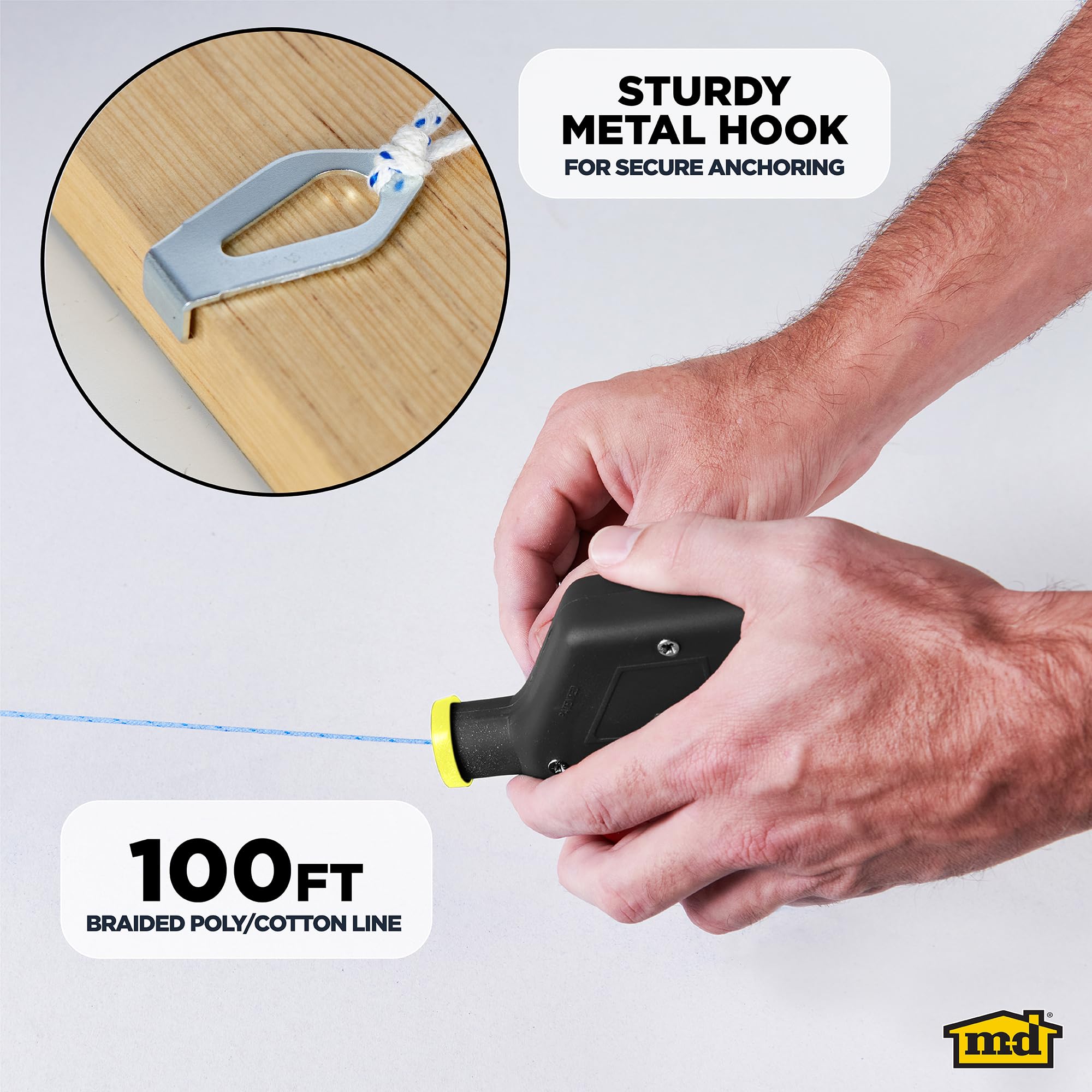 M-D Tuff Line Chalk Reel - 100ft, Black -3 M-D Tuff Line Chalk Reel - 100ft, Black -3