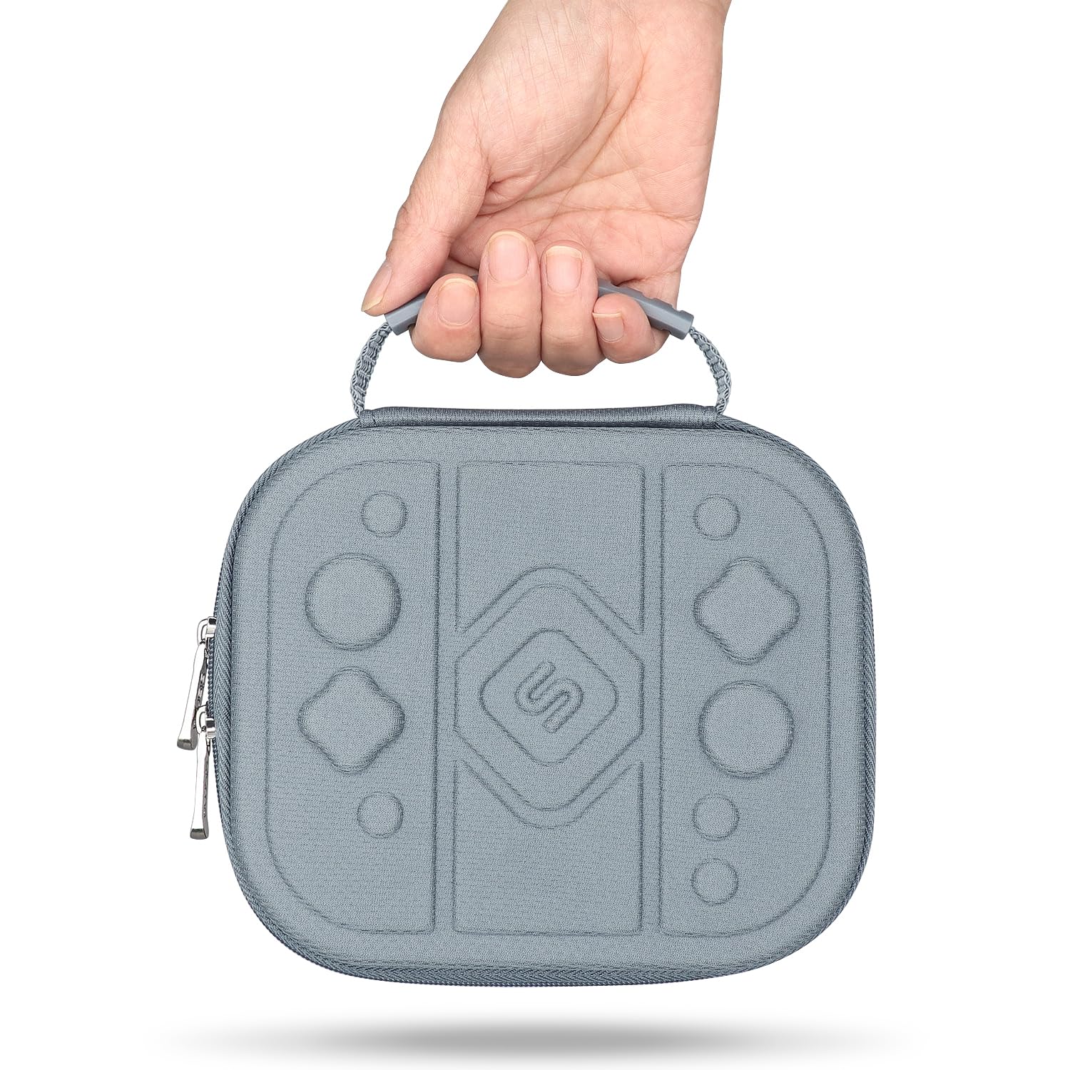 sisma Etui podróżne na Joycon 2 z Pasek, Torba przechowywania i ochronna na Pad do gier Switch 2, Szary