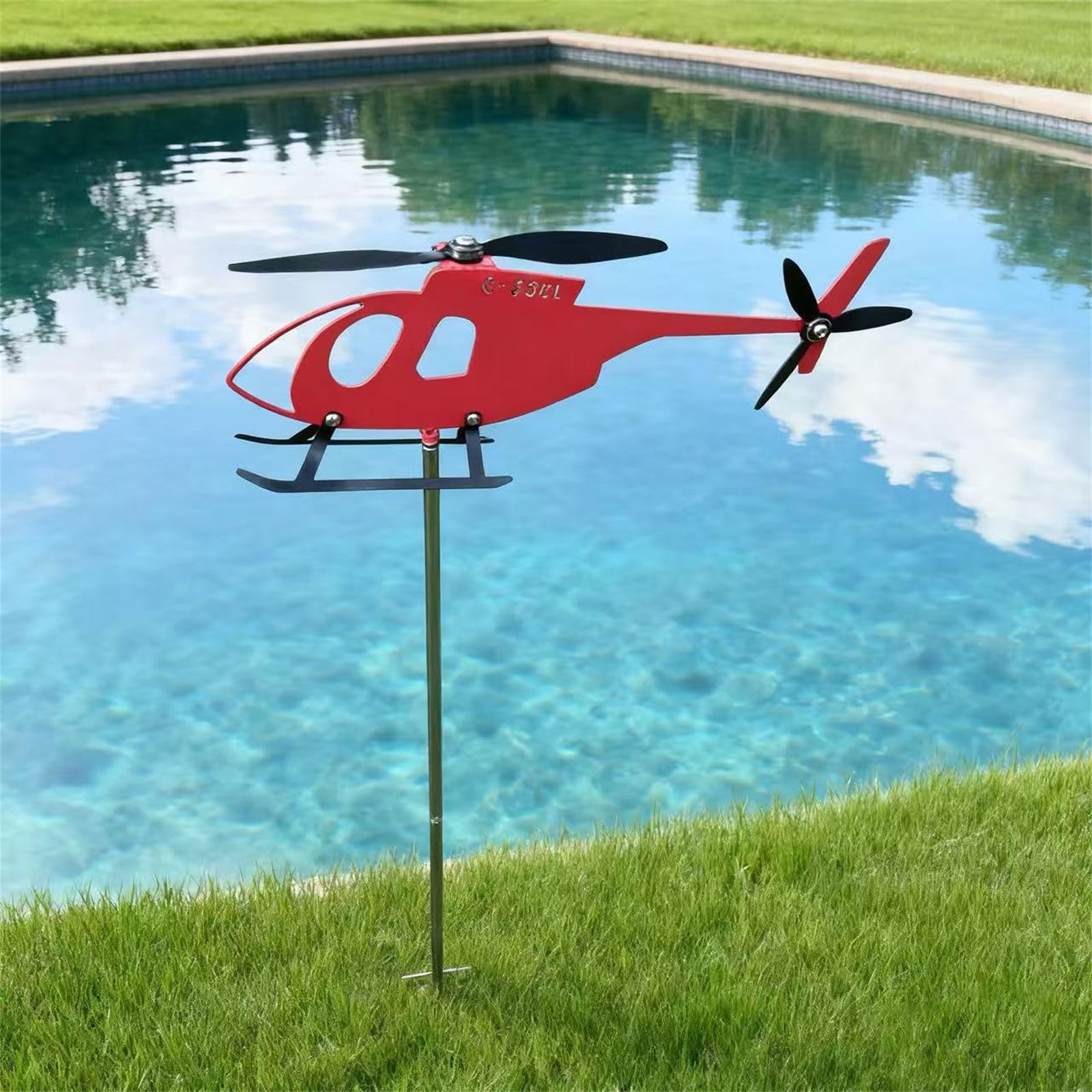 Moulins à vent en fer pour décoration de cour avec installation