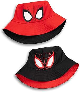 Amazon.com: Marvel Spiderman Reversible Bucket Hat | Red & Black