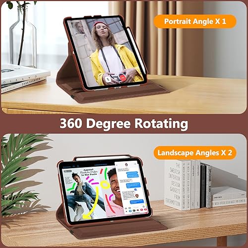 Vista 204 de Fintie Funda giratoria para iPad (A16) de 11ª generación de 11 pulgadas (2025), iPad de 10.9 pulgadas (2022) – [Soporte para lápiz integrado] Funda