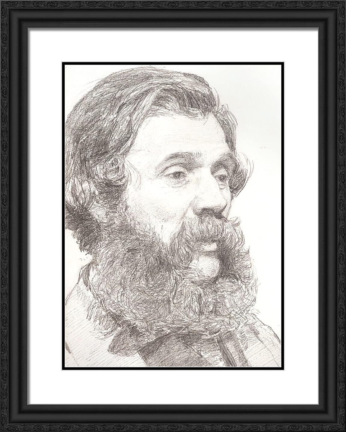 ArtDirect Moore, Albert Joseph 20x24 Gold Ornate Framed Art Print with Double Matting Titled: Portrait of William Moore
