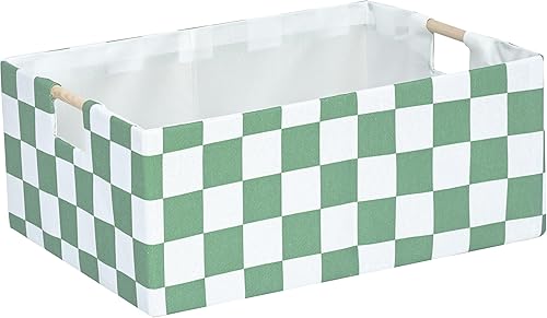 Miniatura 15 de Contenedor de almacenamiento para estantes, cestas rectangulares de armario, caja plegable con asas, contenedores de almacenamiento grises, cajas de