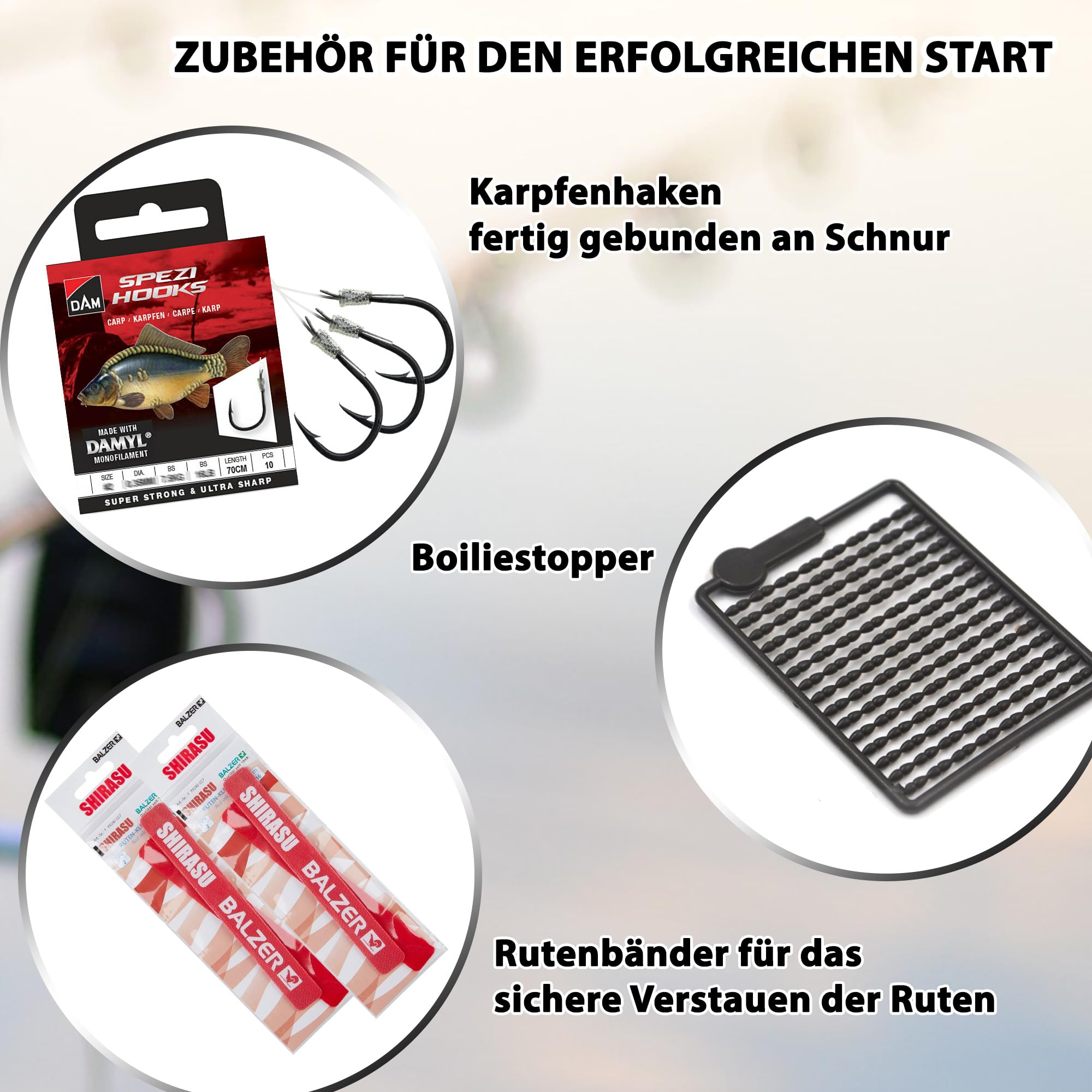 Fischzeux Karpfen Set komplett Carp Pro – Angelset 2 Karpfenruten mit 2 Rollen