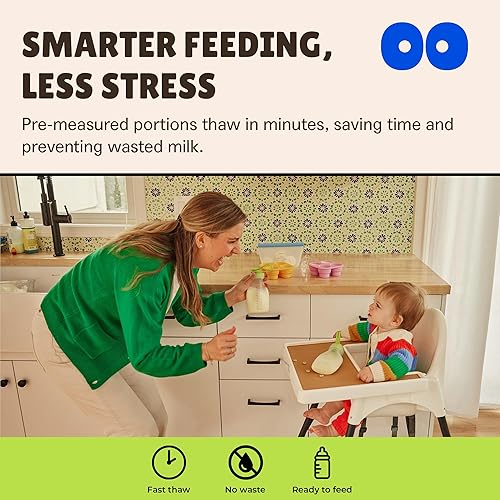 Miniatura 3 de Bandejas reutilizables para congelador con tapa l Cubo de comida para bebés 4 piezas Kit completo l Bandeja de silicona de 0.512 oz l Kit de leche