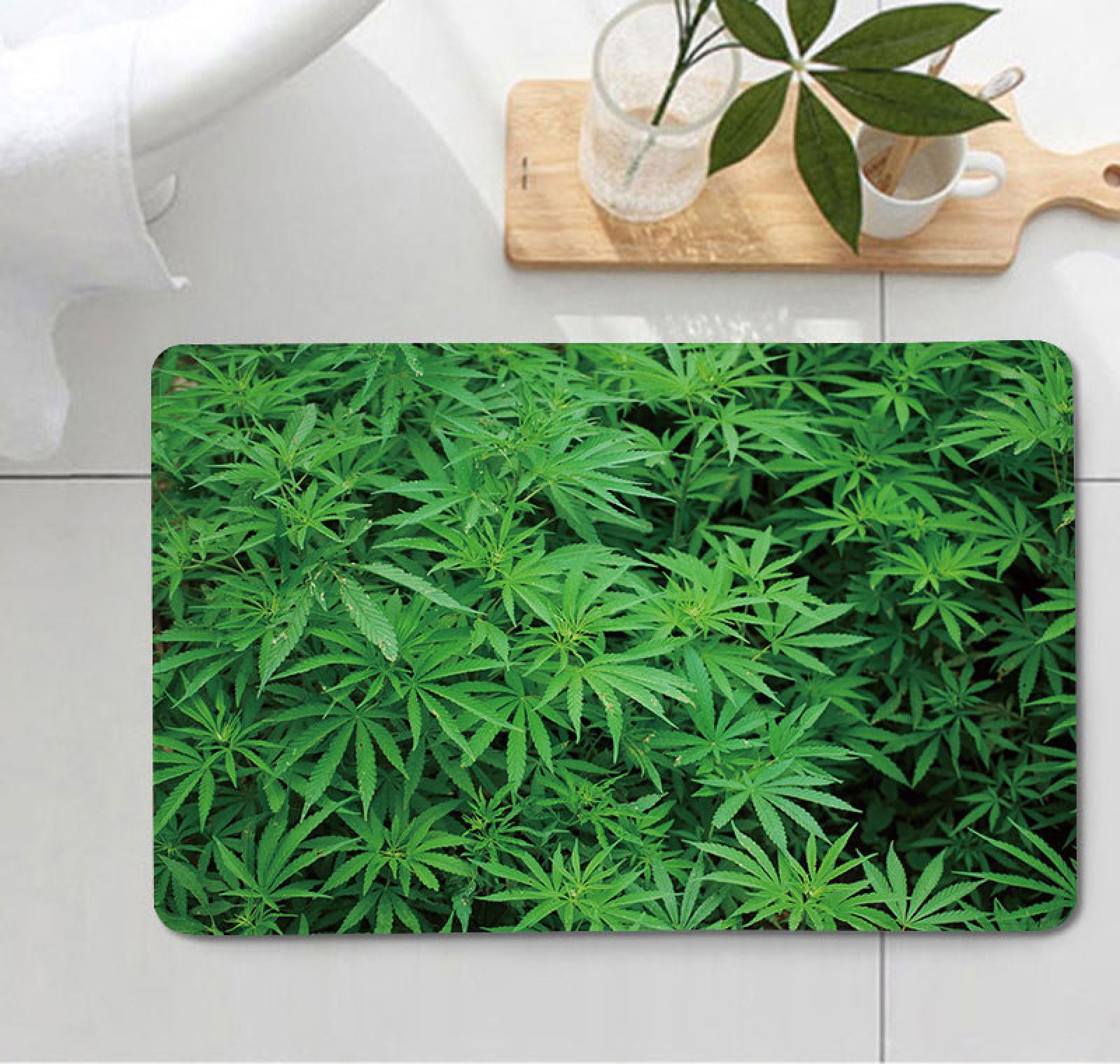 Tapis de salon feuille verte pour une entrée accueillante et un intérieur design