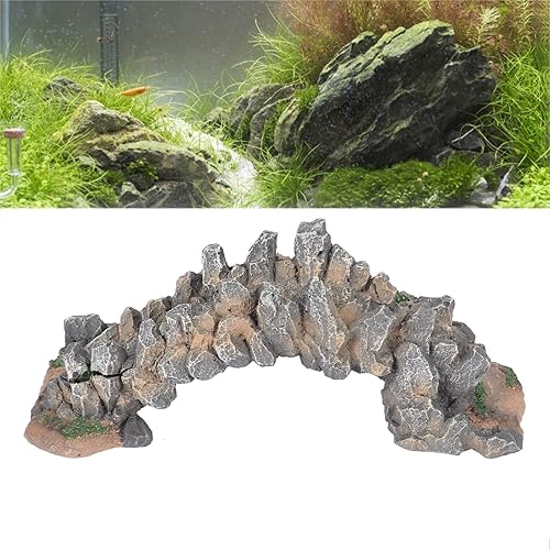 Miniatura 2 de Puente de arco de resina para acuarios hermosa decoración para peceras y seguro para peces