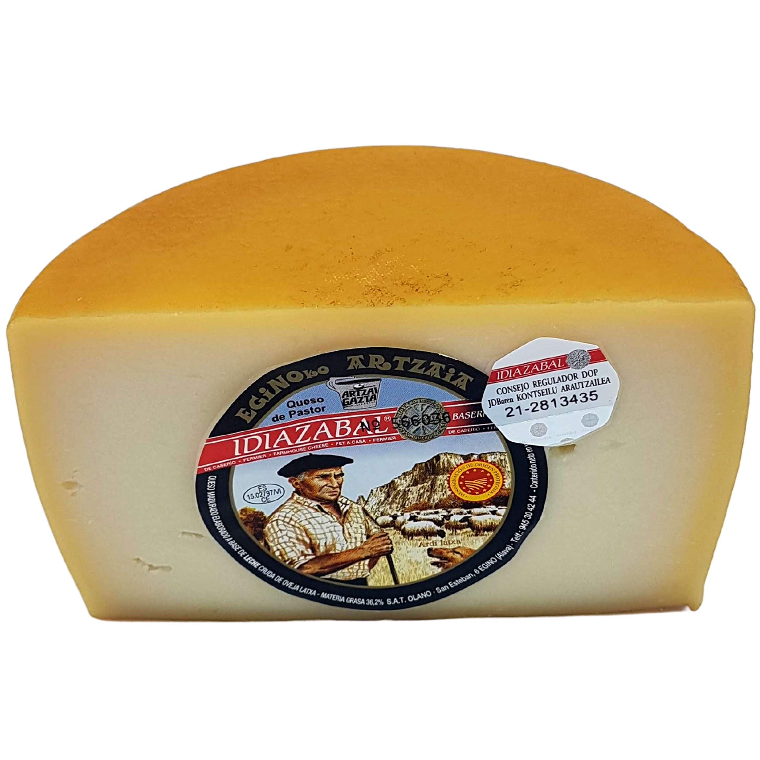 Queso Idiazabal Ahumado Medio 600 g Denominación de Origen Leche cruda Oveja Latxa